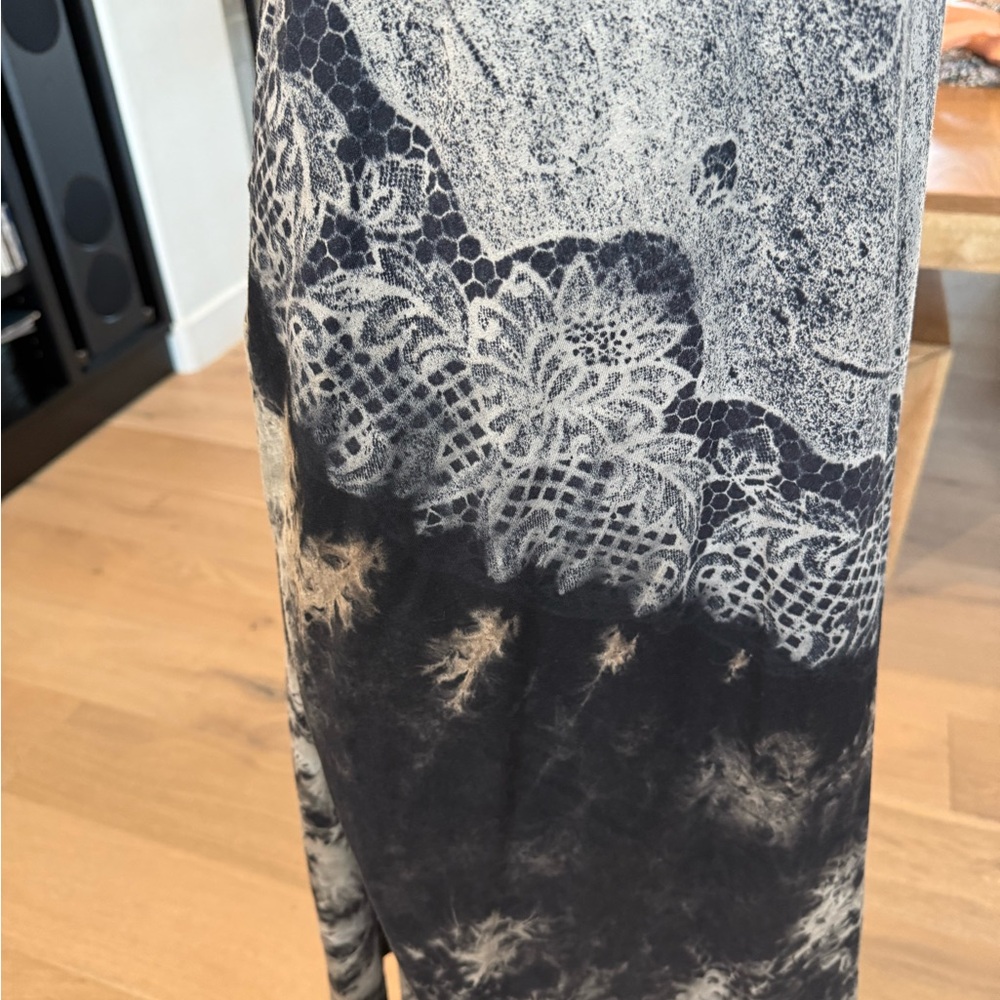 Source Unknown Black and Blue Patterned Sleeveles… - image 4